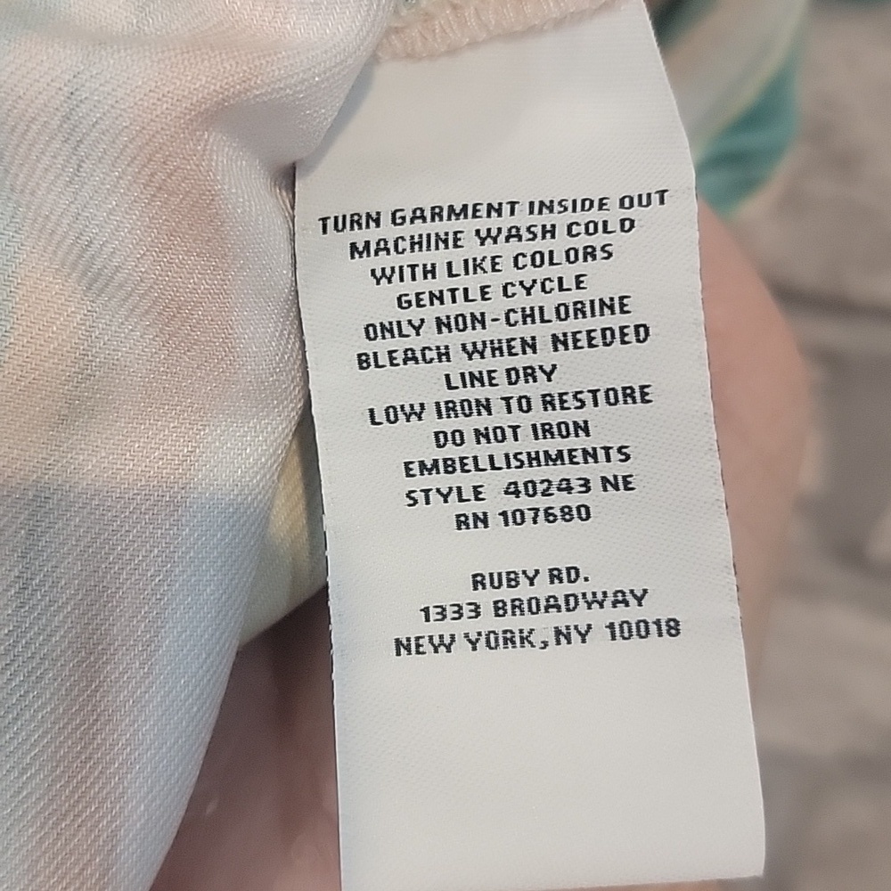 Ruby Rd. Tie Front Spring Breeze NWT 2x Top - Picture 4 of 9